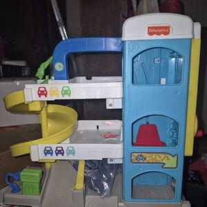 Fisher-Price Blue and White Parking Garage